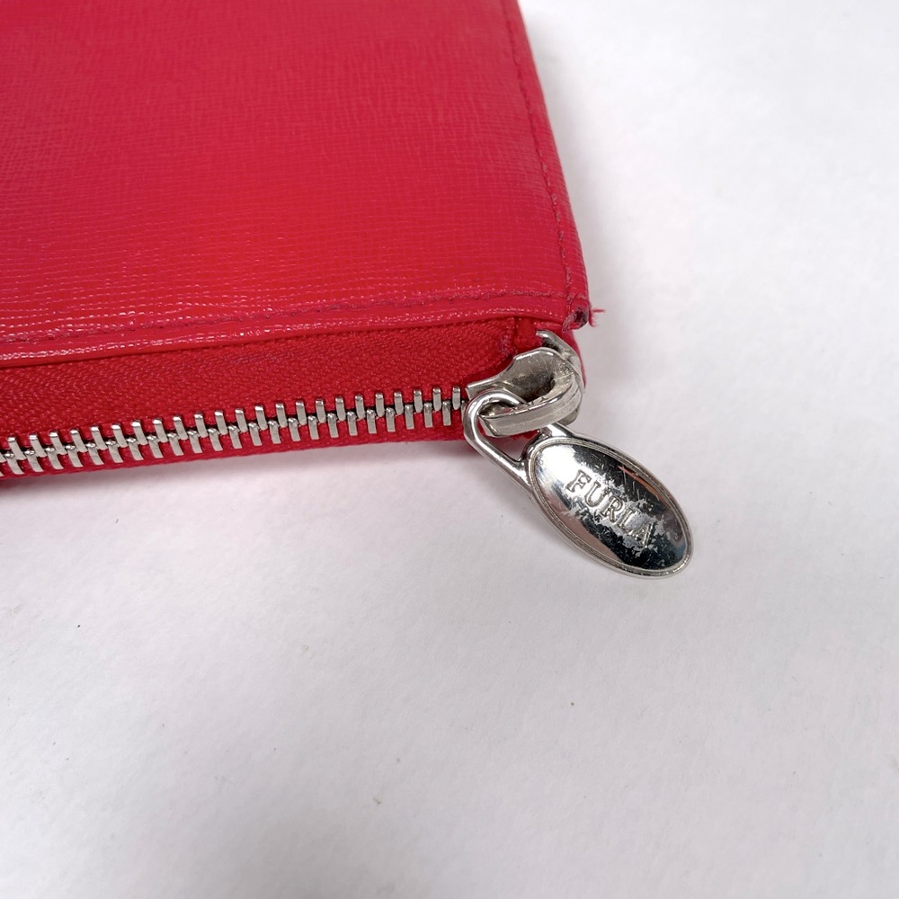 Furla Red Leather Wallet Good Pre Owned Condition - Picture 4 of 5